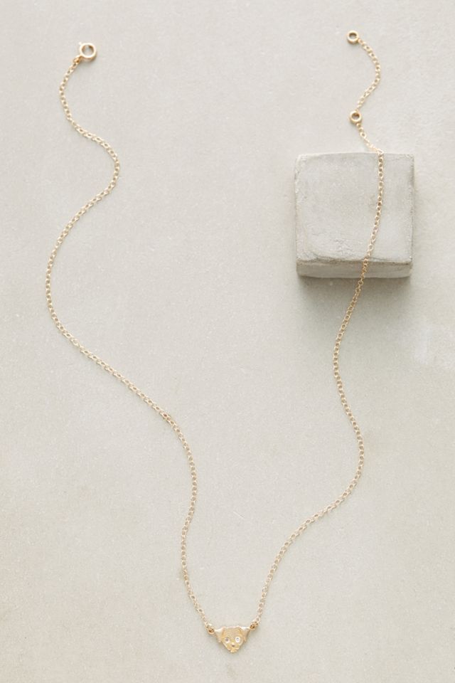 Diamond Pup Pendant Necklace #1