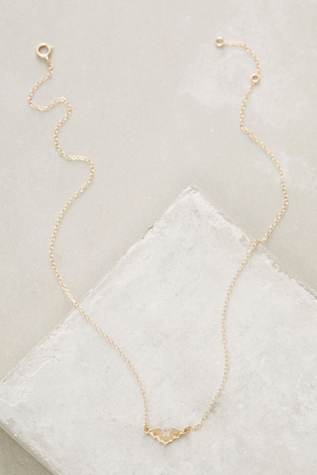 Diamond Bat Pendant Necklace | Anthropologie