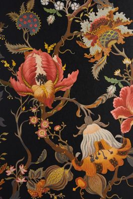 House of Hackney Artemis Floral Black Wallpaper