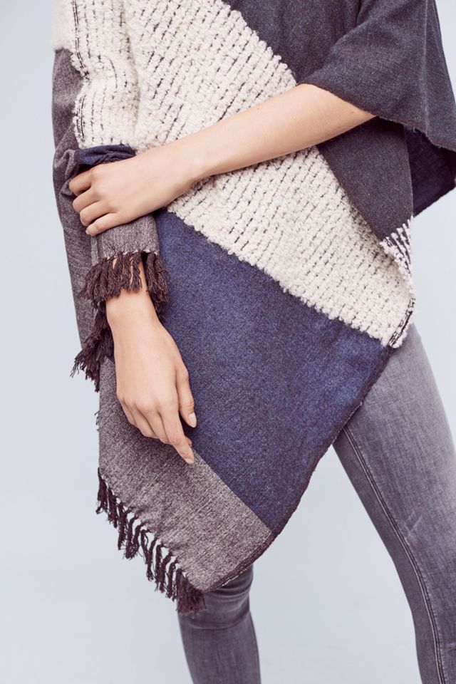Oria Colorblock Poncho #2