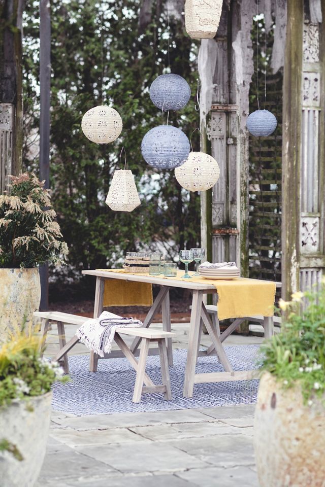 Floral Lace Solar Lantern #2