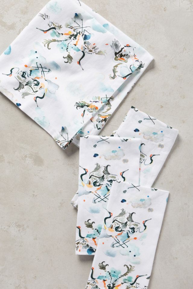 Plumed Crest Napkin Set #1
