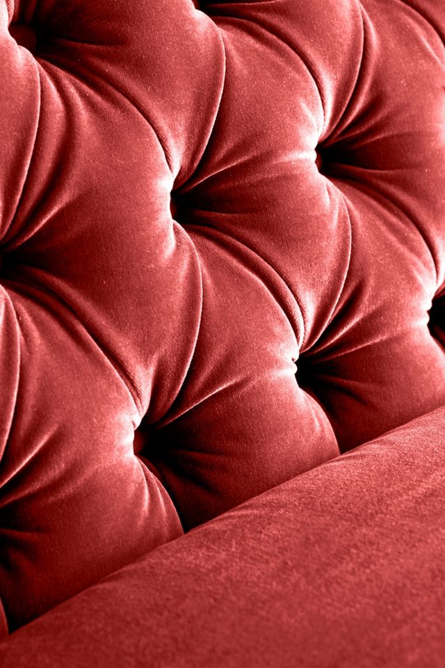 Velvet Fan Pleat Settee #3
