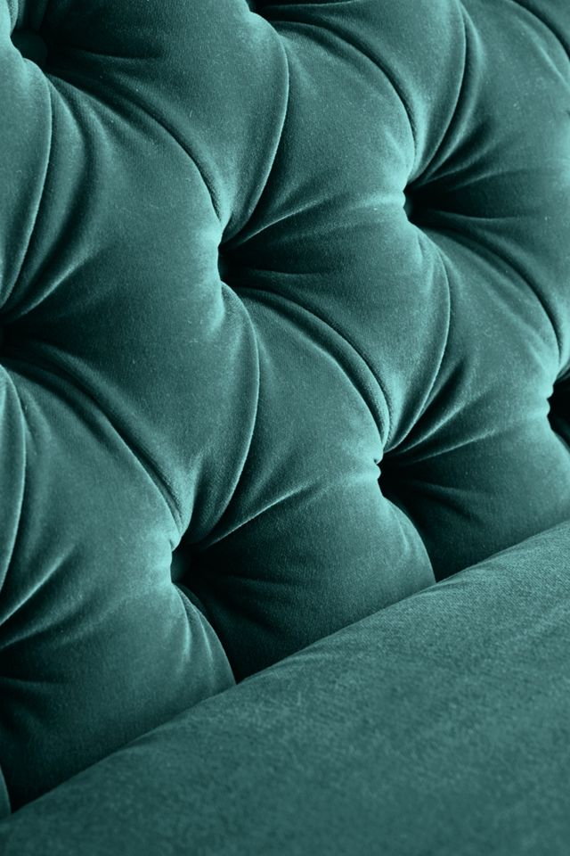 Velvet Fan Pleat Settee #3