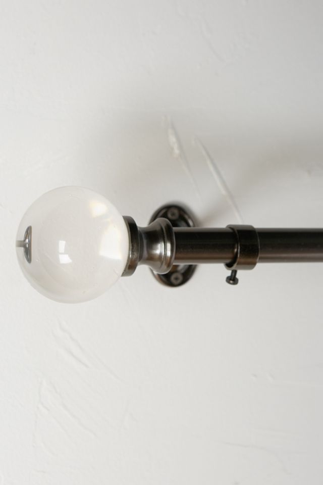 Glass Sphere Curtain Rod Set #1