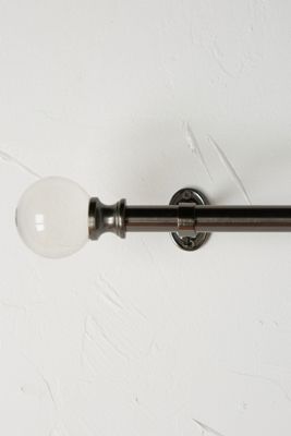 Glass Sphere Curtain Rod Set
