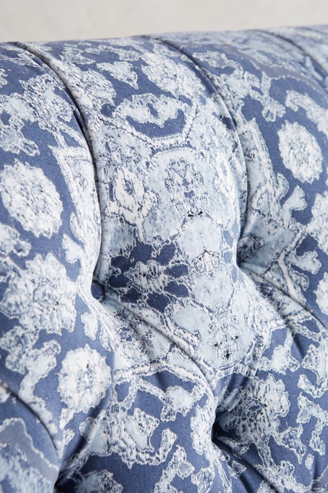 Rug-Printed Lyre Chesterfield Petite Sofa #3