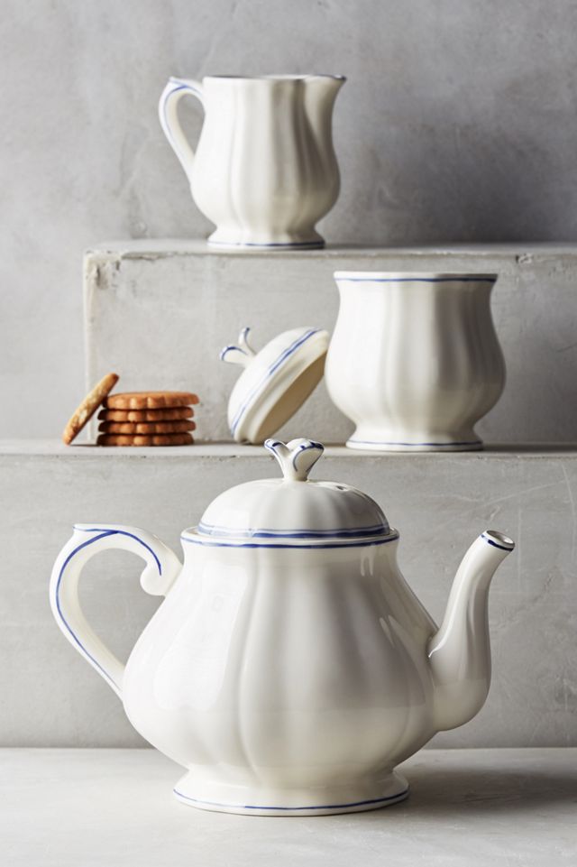Gien Filet Bleu Teapot #1