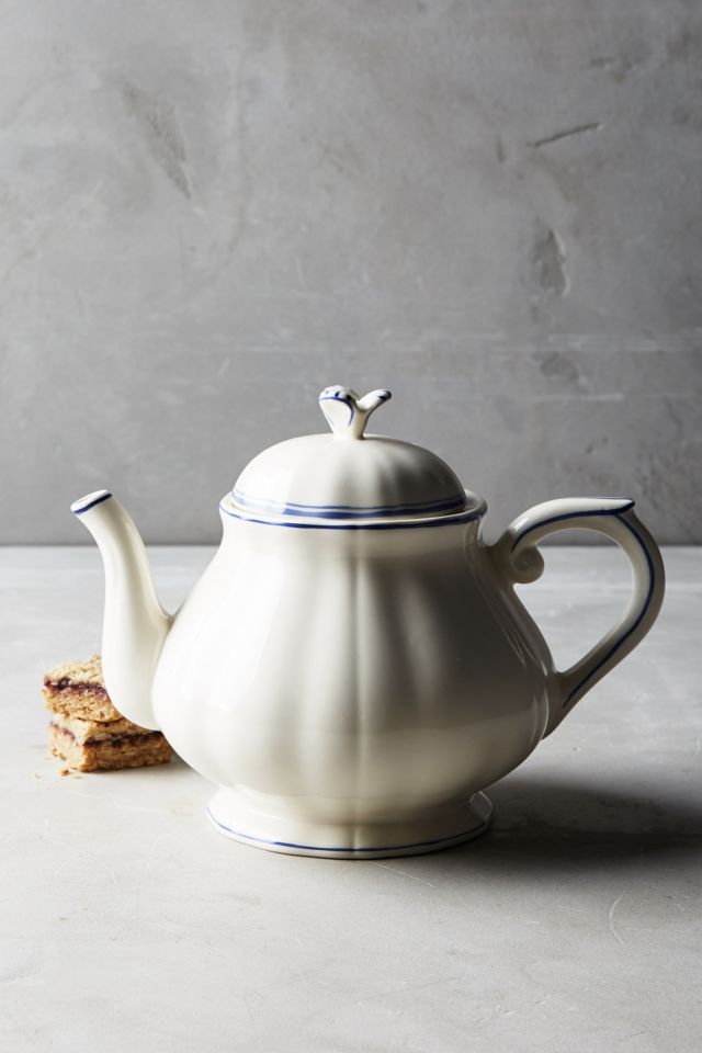 Gien Filet Bleu Teapot | AnthroLiving