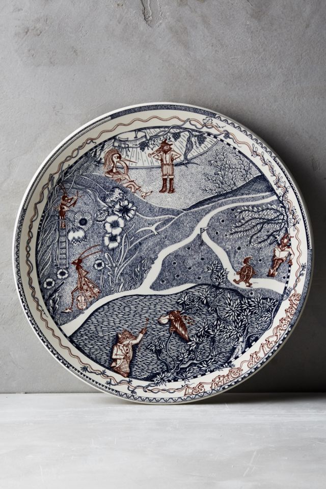 Gien Les Fables Cake Platter
