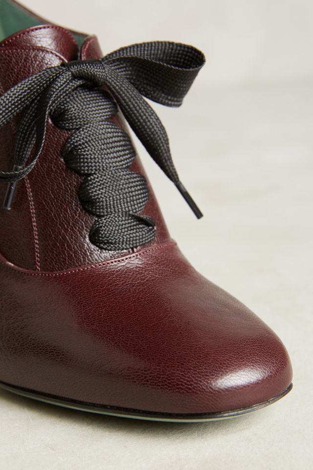 Paola d'Arcano Lace-Up Heeled Oxfords #3