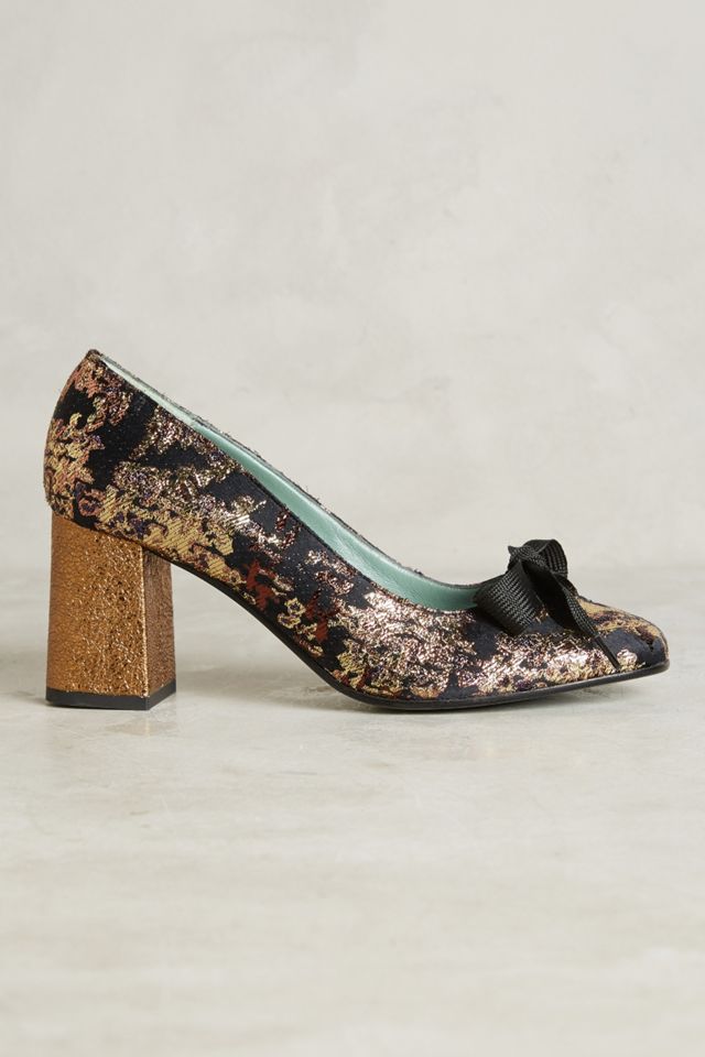 Paola d'Arcano Estella Ribbon-Front Pumps #1