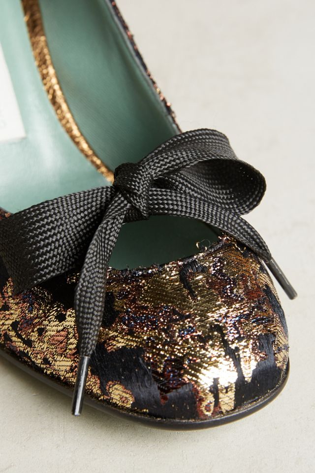 Paola d'Arcano Estella Ribbon-Front Pumps #3
