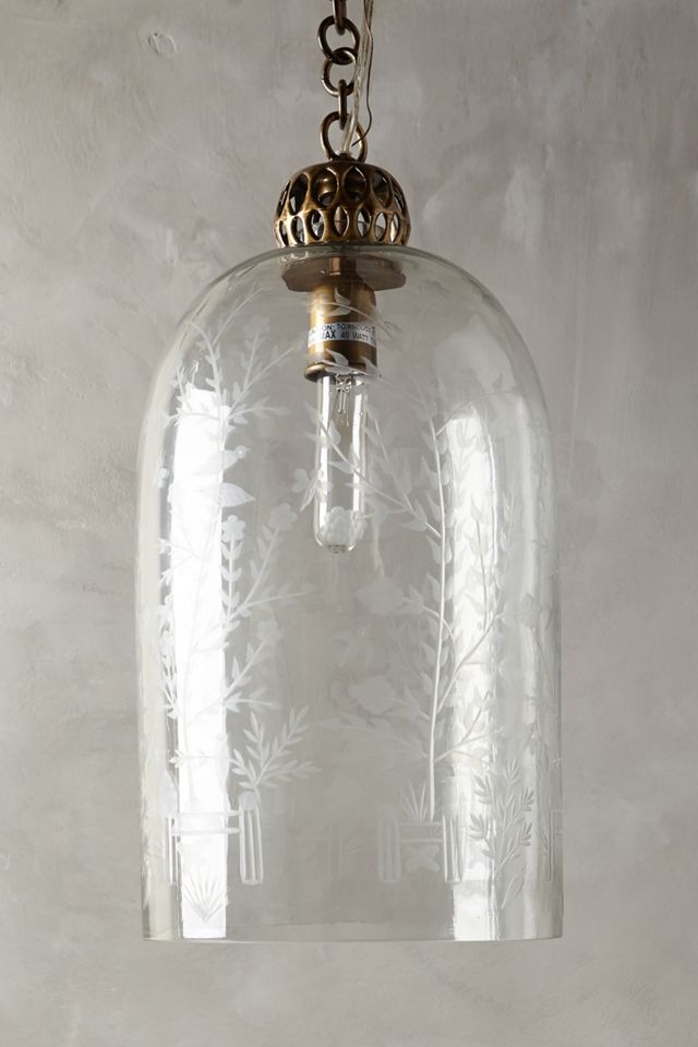 Etched Cloche Pendant #1