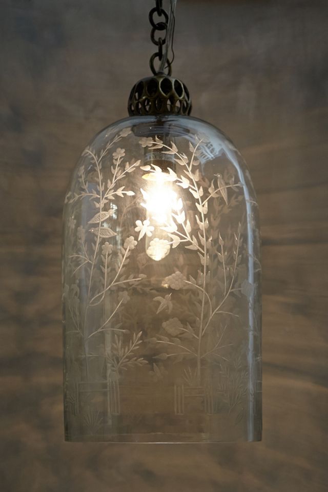 Etched Cloche Pendant #2