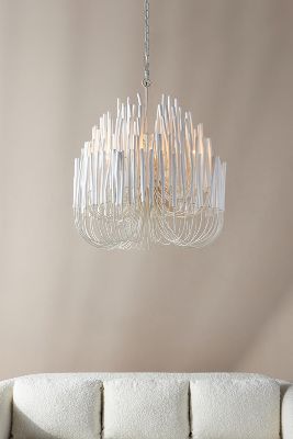 Anthropologie Tiered Tapers Chandelier In Transparent