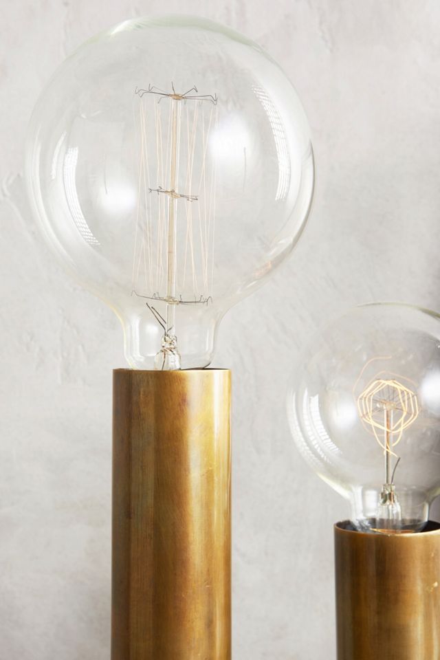 Brass Torchiere Table Lamp Set #2