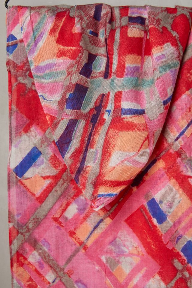 Brushstroke Plaid Infinity Scarf #1