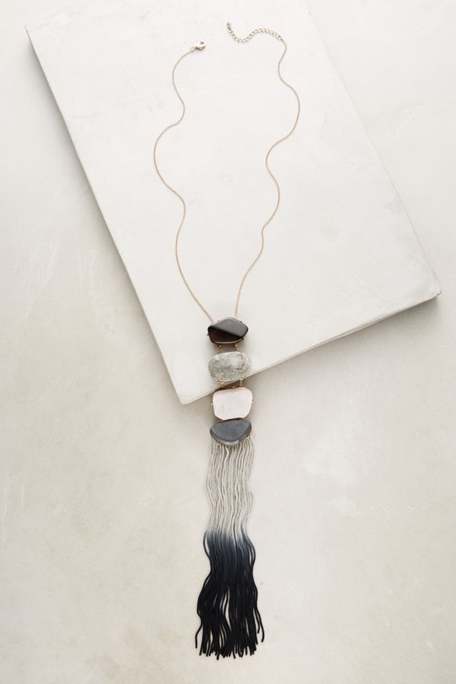 Azure Fringe Ladder Necklace