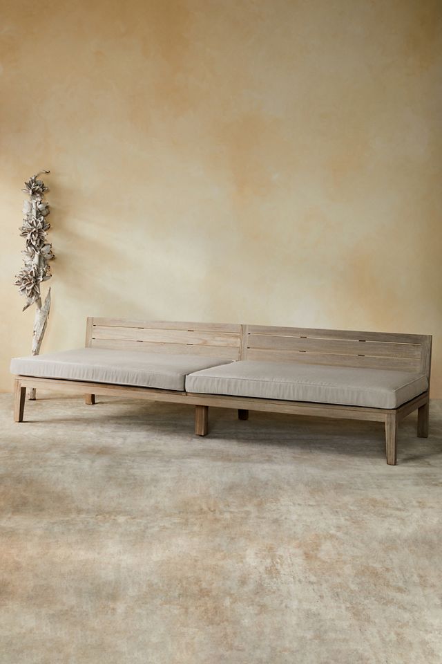 Vista Slatted Teak Extra Large Sofa #7