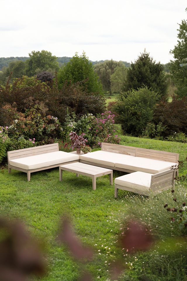 Vista Slatted Teak Extra Large Sofa #8