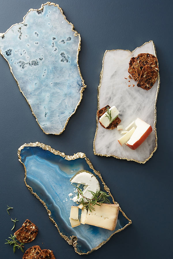 Anthropologie Agate Cheese Board By  In Blue Size Cttngboard