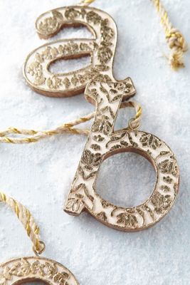 Vined Monogram Ornament