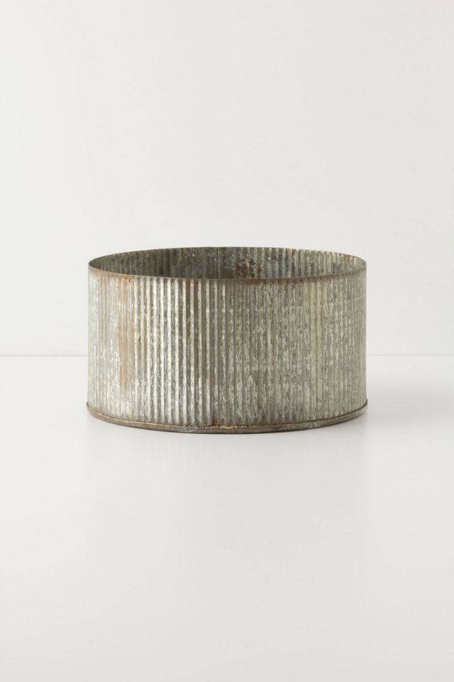 Ridged Zinc Pot #1