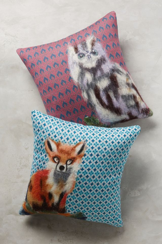 Wool Woodland Pillow #3