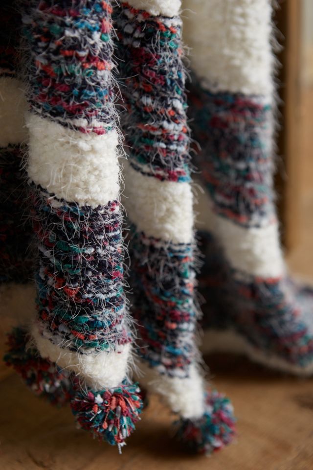 Confetti-Striped Throw Blanket #1