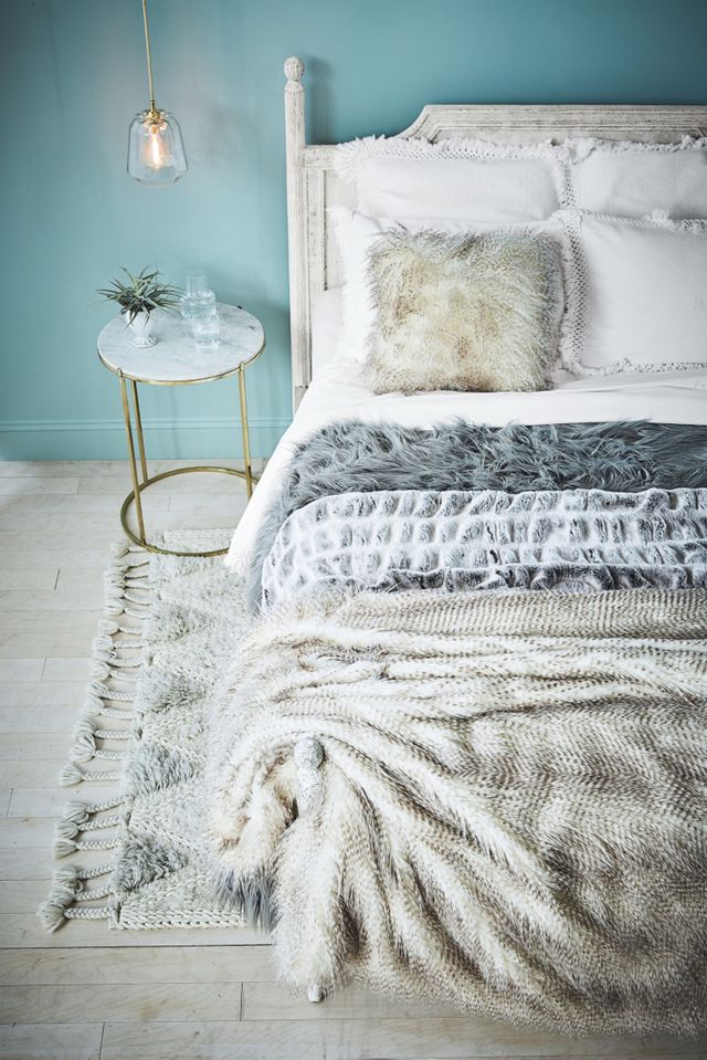 Chroma Faux-Fur Throw #3