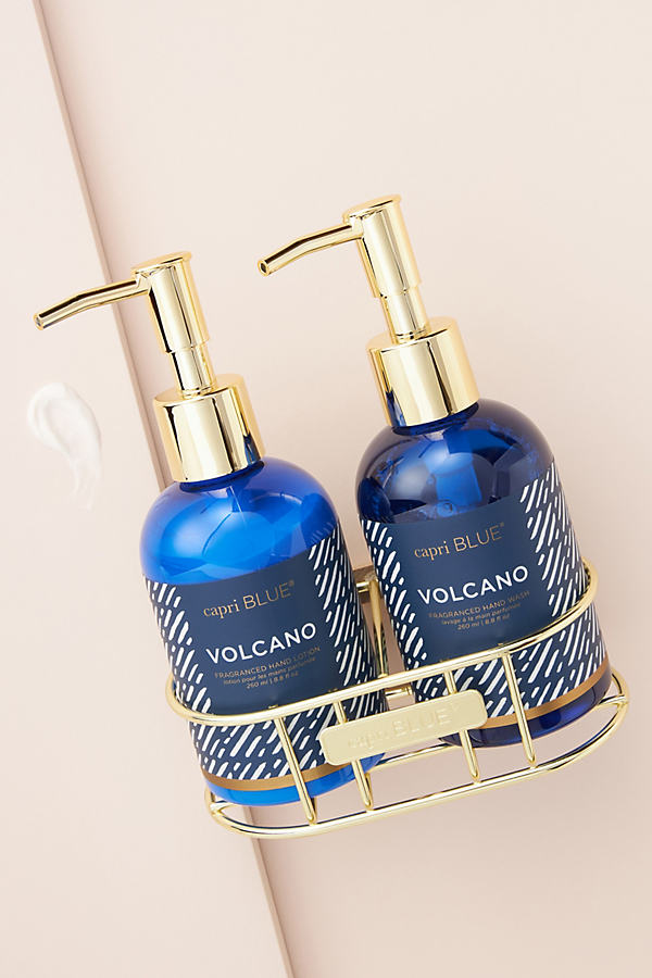 Capri Blue Volcano Hand Soap & Lotion Gift Set By Capri Blue in Blue