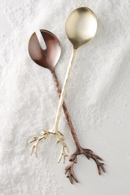 Brass Elk Serving Set