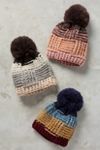 Anthropologie Pommed Lodge Beanie Anthropologie Pom Pom Beanie Hat Winter Ribbed Wool Chunky  main image 2