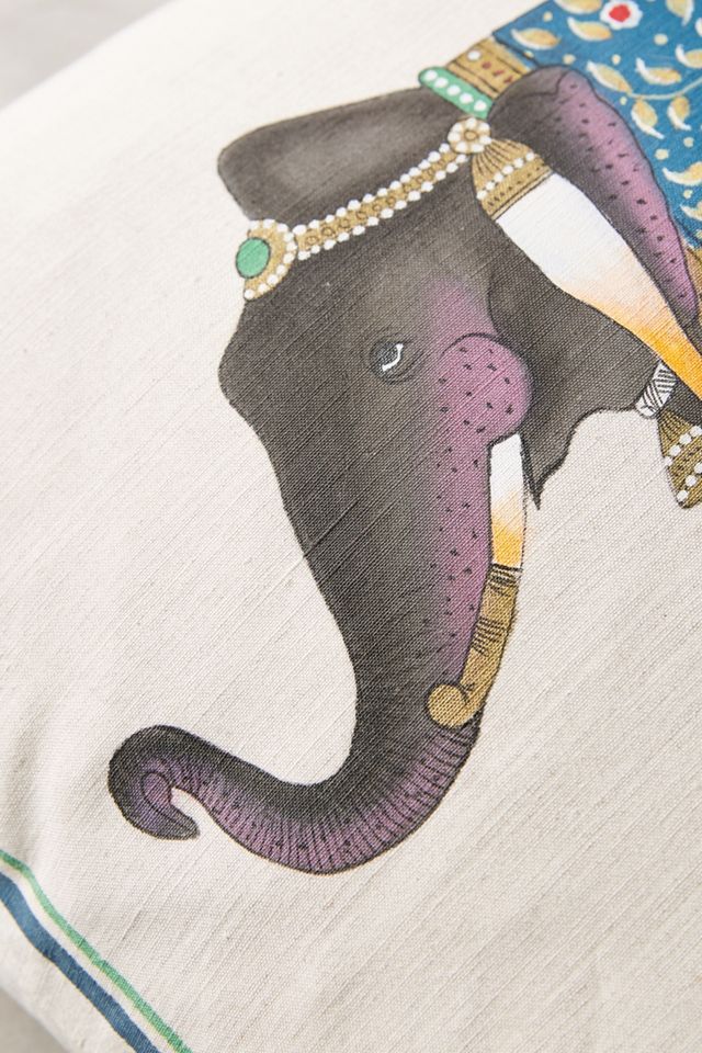 John Robshaw Indian Elephant Pillow #2