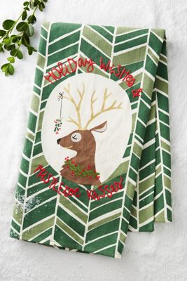 Wishes & Kisses Tea Towel