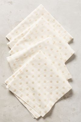 Gold-Dotted Napkin Set