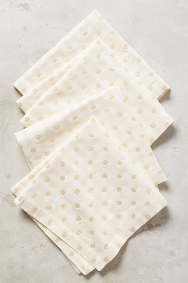 Gold-Dotted Napkin Set
