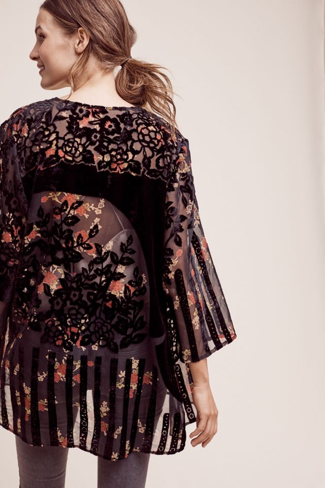 Roseband Velvet Kimono #2