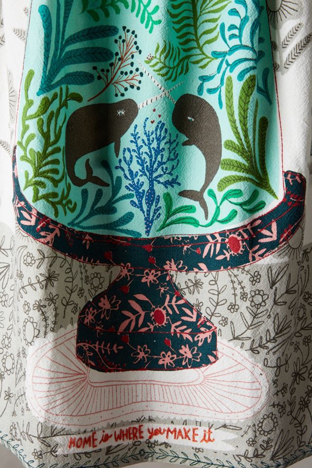 Home In Bloom Tea Towel #1