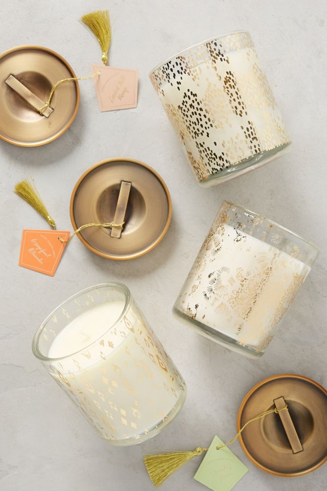 Gold-Flecked Candle #1