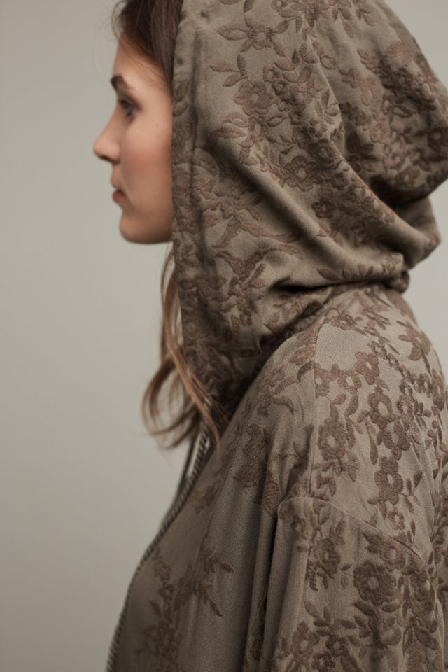 Embroidered Zip-Up Hoodie #1