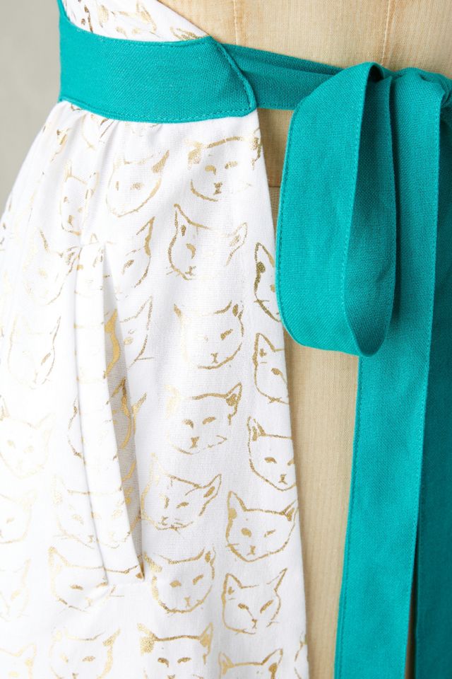 Metallic Cat Study Apron #1