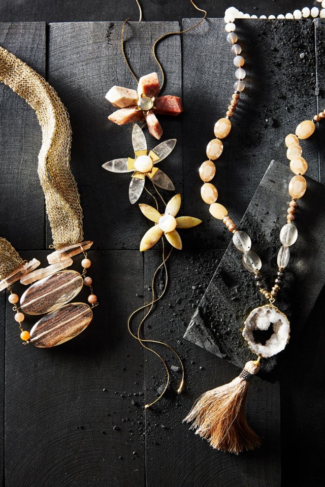 Achat-Lariat-Halskette mit Fransen #2