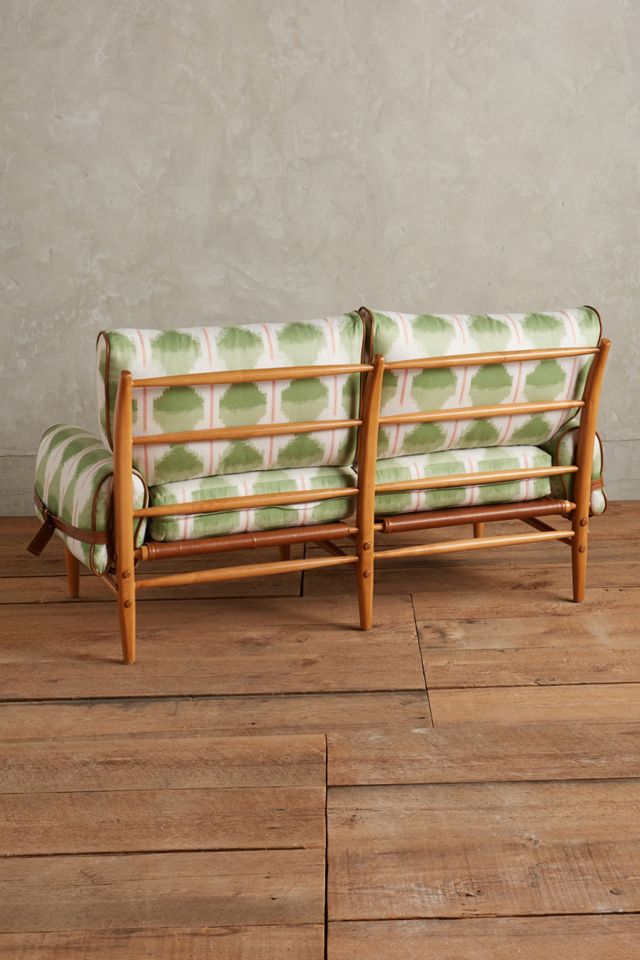 Agave Ikat-Printed Rhys Settee #2