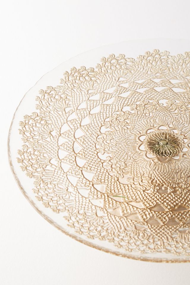 Metallic Lace Cake Stand #1