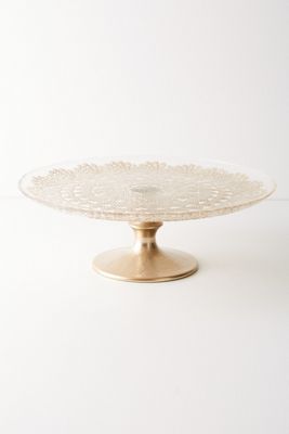 Metallic Lace Cake Stand