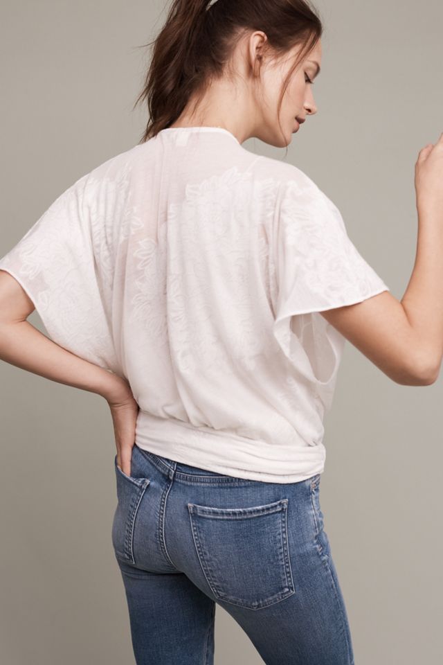Moonflower Velvet Wrap-Front Top #2