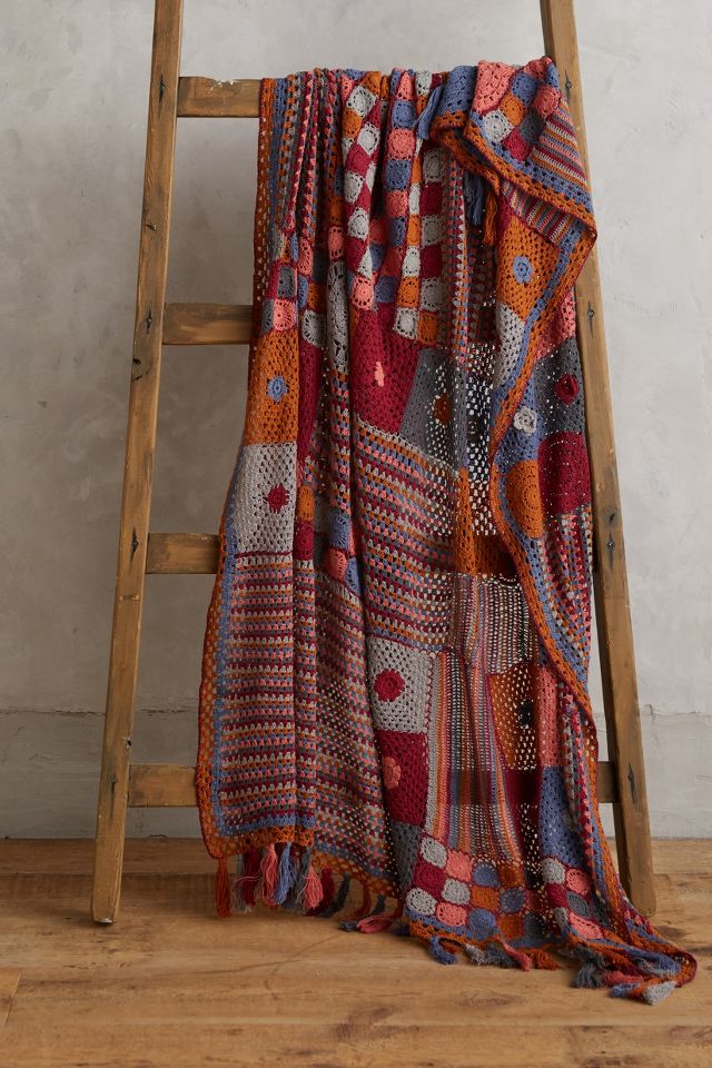 Anthropologie discount crochet blanket