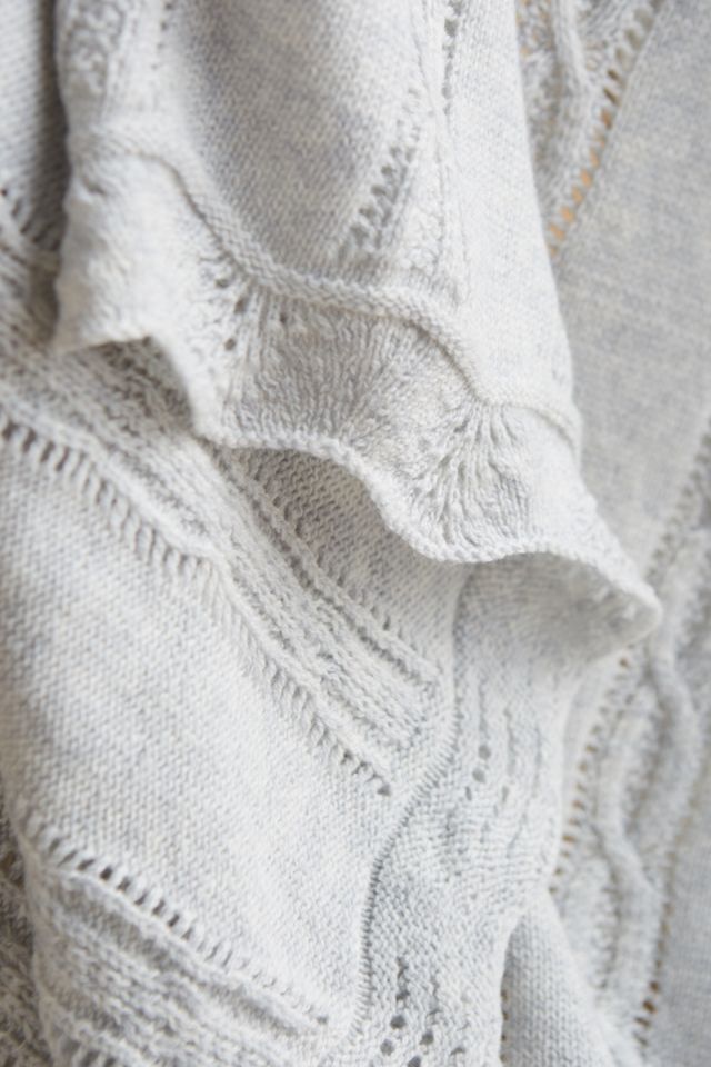 Scalloped Cashmere Throw #1